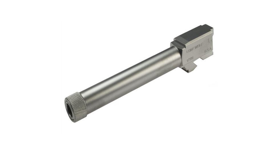 Lone Wolf Arms Glock 17 9mm Barrel, Raw Stainless, LWD-17TH