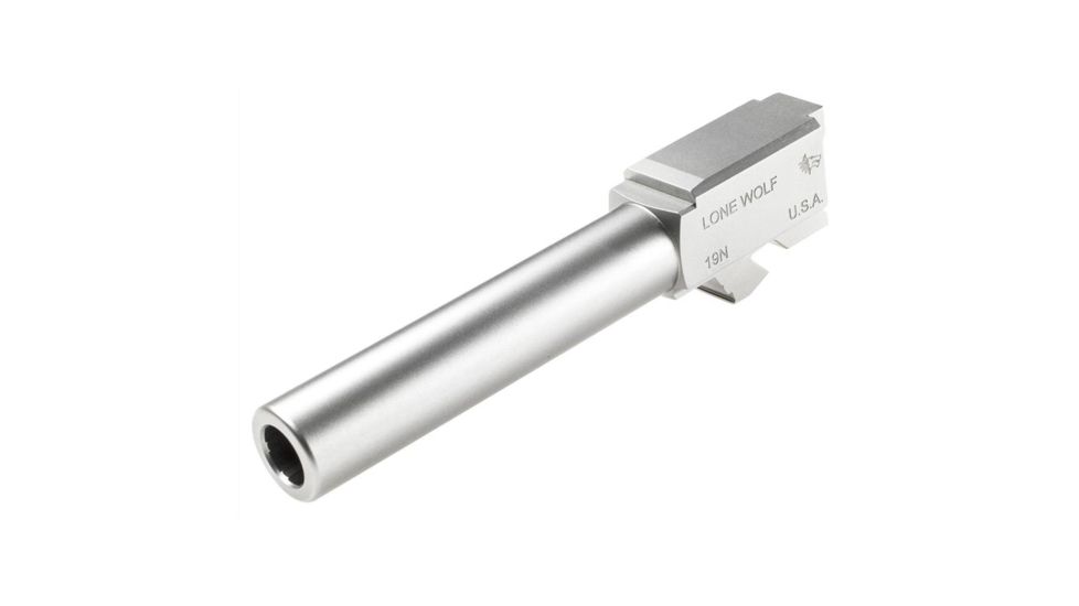 Lone Wolf Arms Glock 19 9mm Barrel, Stock Length, Raw Stainless, LWD-19N