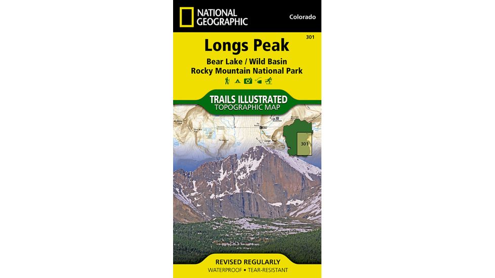  Longs and McHenrys Peak Trail Map