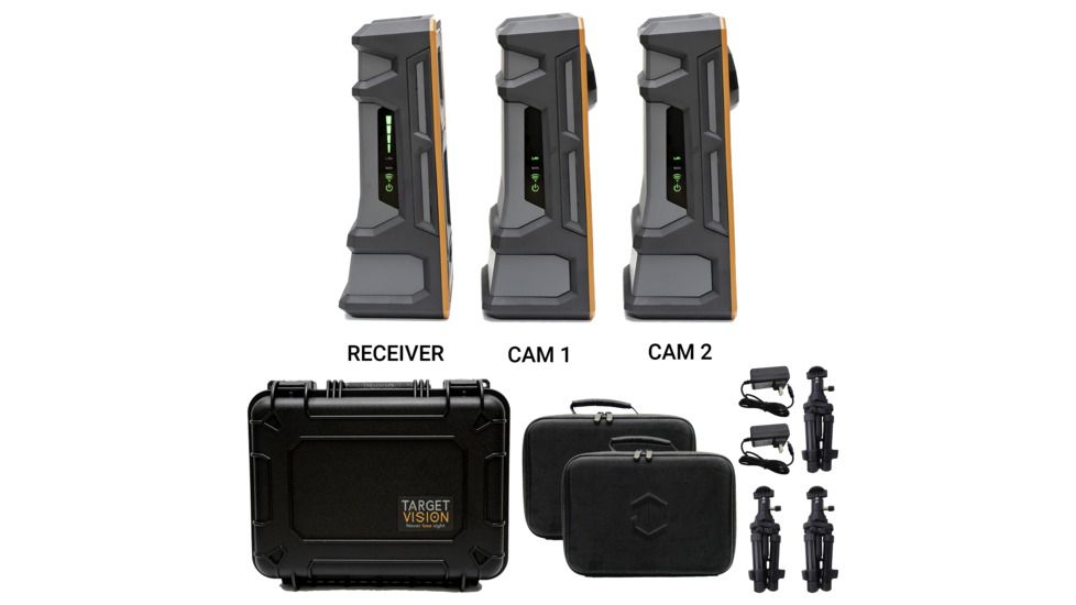 Longshot by Target Vision LR-3 w/ 1 Extra Camera w/ 2 Bulletproof Warranties, Black/Orange/Grey TV-CF103-2-W