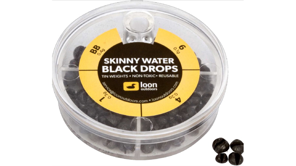Loon Drop Tin Shot Assortments, 4 Division, Skinny Water, Black, 8 Division, F7135