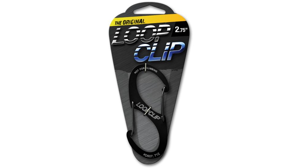 Looprope 2.75in Loopclip Carabiner Clip, Anodized Black 963990
