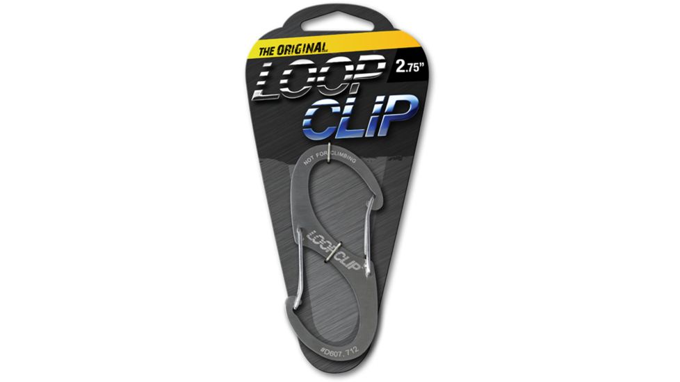 Looprope 2.75in Loopclip Carabiner Clip, Brushed Stainless Steel 963994