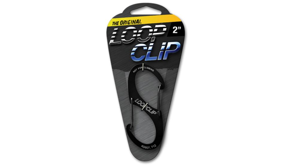 Looprope 2in Loopclip Carabiner Clip, Anodized Black 963988