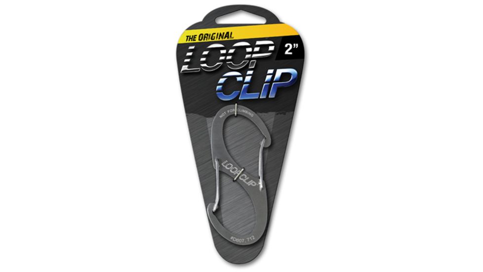 Looprope 2in Loopclip Carabiner Clip, Brushed Stainless Steel 963993
