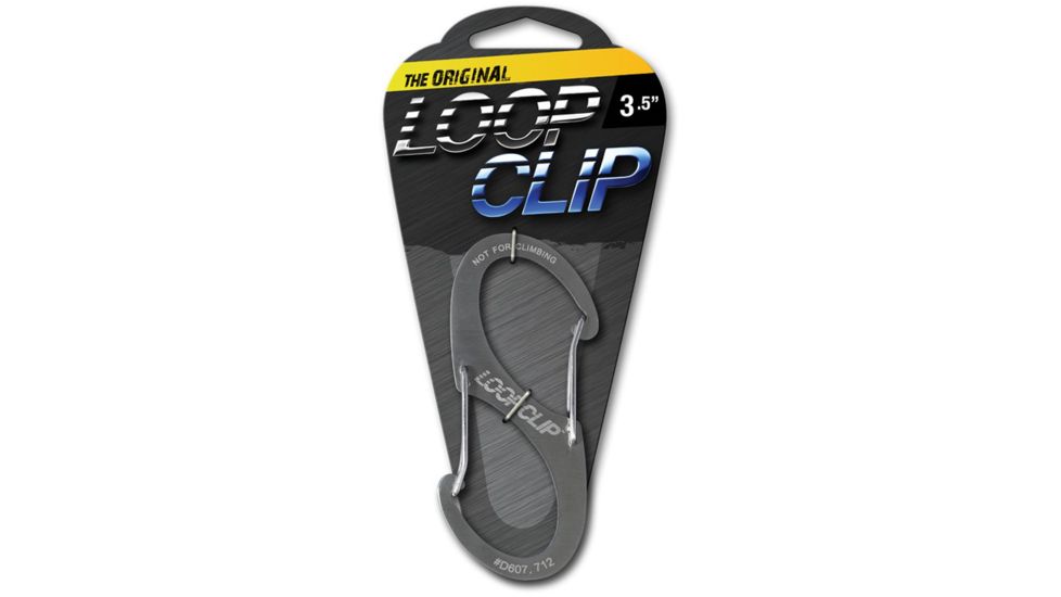 Looprope 3.5in Loopclip Carabiner Clip, Brushed Stainless Steel 963995
