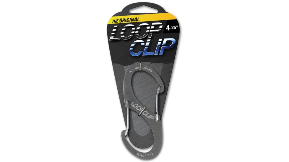 Looprope 4.25in Loopclip Carabiner Clip, Brushed Stainless Steel 963996