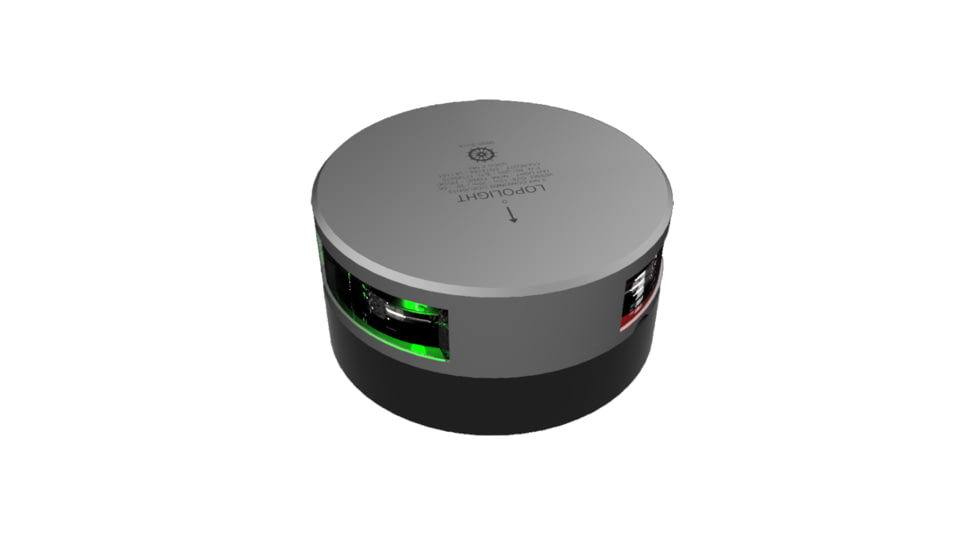 Lopolight Combined Starboard &amp; Port Sidelight - Single - 2nm - Silver Housing - Horizontal Mount 75804