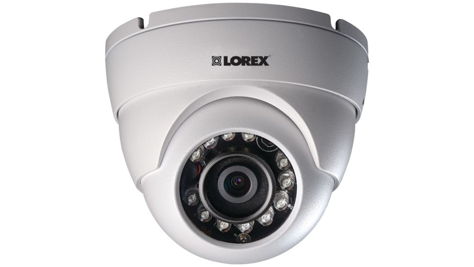 Lorex 1080p HD 2.0-megapixel Weatherproof Dome Camera LNE3142RB, White, 2, LORLNE3142RB