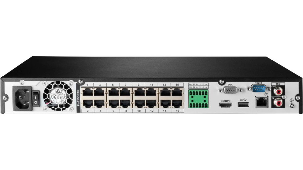 Lorex 4K Ultra HD 16-Channel Security System w/3 TB NVR and Eight Super HD Bullet Security Cameras w/ Color Night Vision and Smart Home Control, NK163-85CB