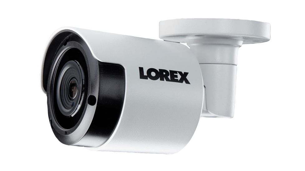 Lorex 5MP Super HD Outdoor Network Bullet IP Camera w/ Audio and Color Night Vision, White, LKB353A