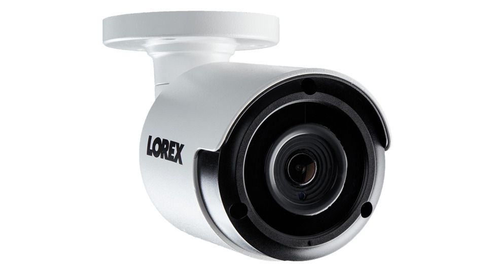 Lorex 5MP Super HD Outdoor Network Bullet IP Camera w/ Audio and Color Night Vision, White, LKB353A