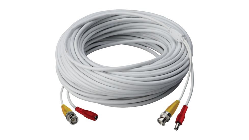 Lorex Video RG59 Coaxial BNC/power Cable CB250URB, White, 250ft, LORCB250URB