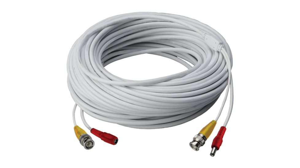 Lorex Video RG59 Coaxial BNC/power Cable CB60URB, White, 60ft, LORCB60URB