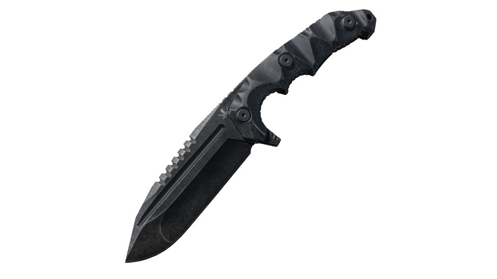 LOTAR Combat Karnaff Gen 2 MilSpec Elite Fixed Blade Knives, 109mm, CPM3V, Drop Point, Plain Edge, G10, Black, R102SW