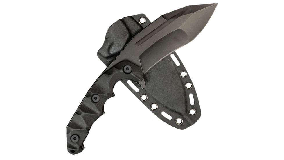 LOTAR Combat Kobra Gen 4 MilSpec Elite Fixed Blade Knives, 107mm, CPM3V, Modified Tanto, Plain Edge, G10, Black, K104SW