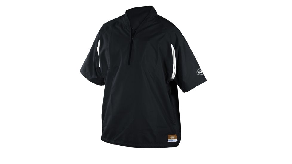 Louisville Slugger Adult Slugger Batting Cage Pull-Over Short Sleeve,Black,Medium LS1431-AM-BK