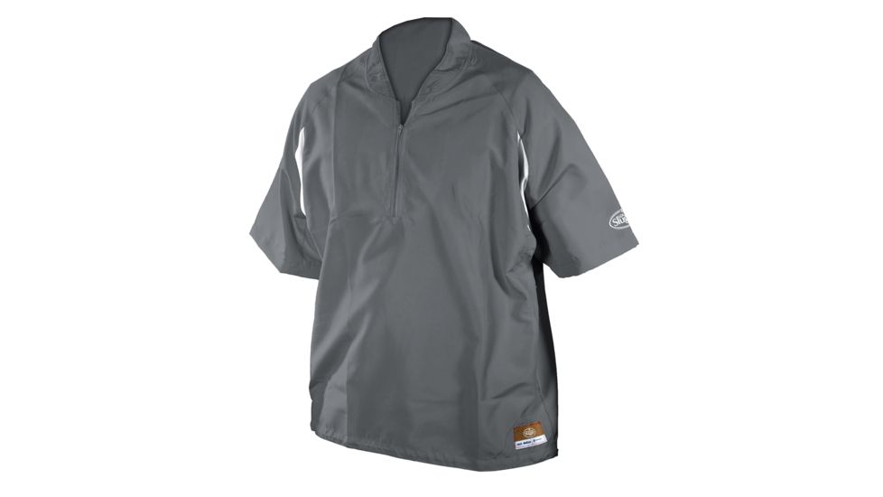 Louisville Slugger Adult Slugger Batting Cage Pull-Over Short Sleeve,Grey,Large LS1431-AL-GY