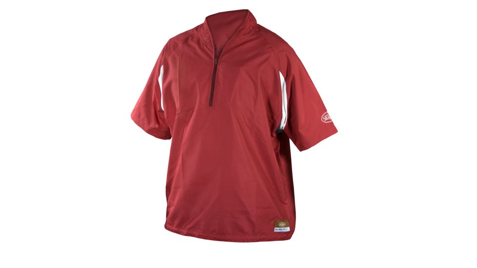Louisville Slugger Adult Slugger Batting Cage Pull-Over Short Sleeve,Maroon,XL LS1431-AXL-MR