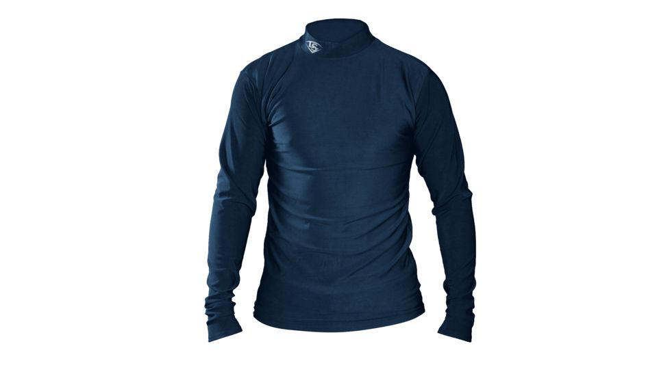 Louisville Slugger Youth Slugger Cold Weather Thermal Tech Long Sleeve Shirt,Navy,Small LS1535-YS-NV