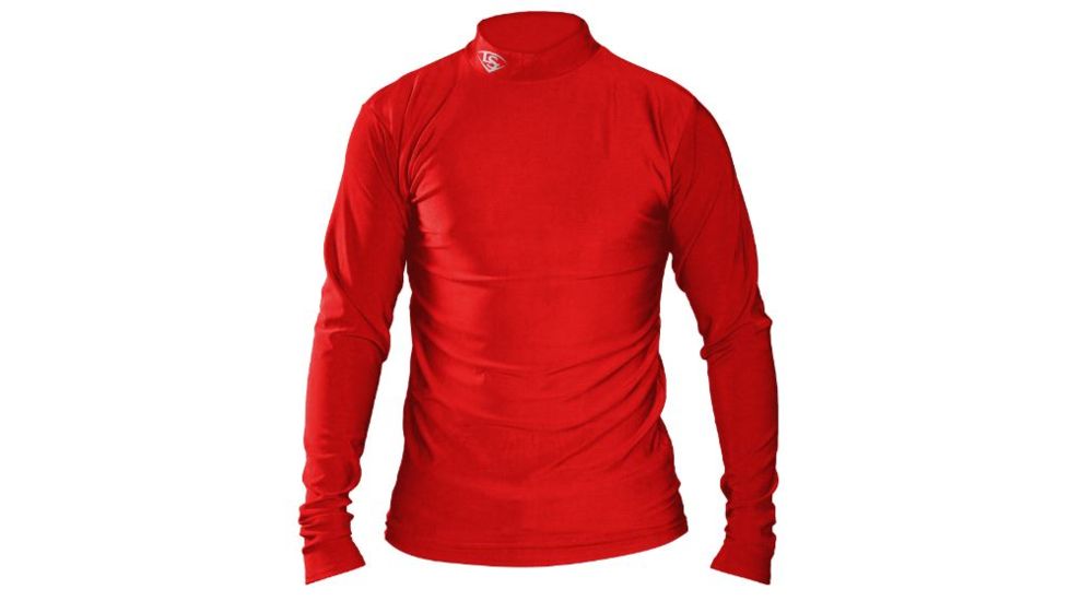 Louisville Slugger Youth Slugger Cold Weather Thermal Tech Long Sleeve Shirt,Red,Small LS1535-YS-RD