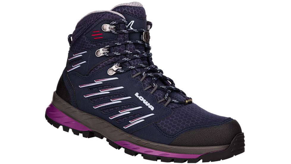 Lowa Trek Evo GTX Mid Hiking Boots - Womens, Navy/Berry, 7, 2207436951-NAVBER-M-7