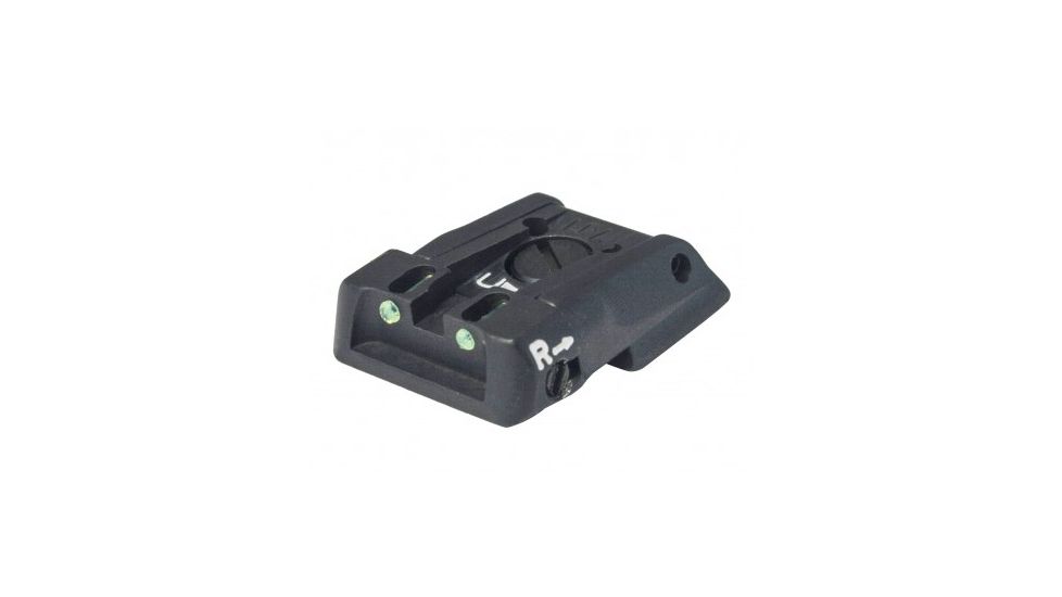 LPA Adjustable Fiber Optic Sight - MPS2-FO Baby Eagle, H&amp;K Jericho, Striker, Black, MPS2TAFO