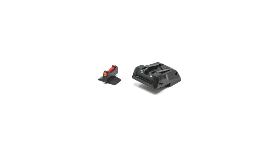 LPA Adjustable Luminova Fiber Optic Sight Set, Sig Sauer 1911, Cal .22, Black, SPL17SS
