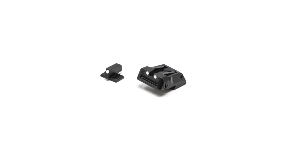LPA Adjustable White Dot Sight Set, Rock Island 1911, Black, SPS18RI30