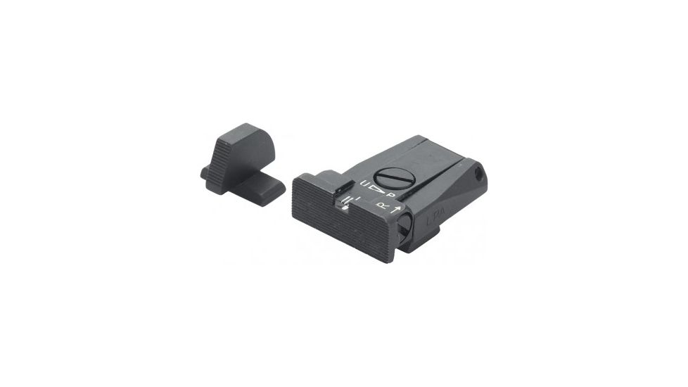LPA SPR Adjustable Black Serrated Sight Set For Beretta Mod. 8000 Cougar, Black, SPR94BE07