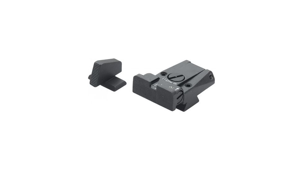 LPA SPR Adjustable Black Serrated Sight Set For Browning Mod - GP Vig, GP MKIII, GP Pract., GP40 S&amp;W, Black, SPR62BN07