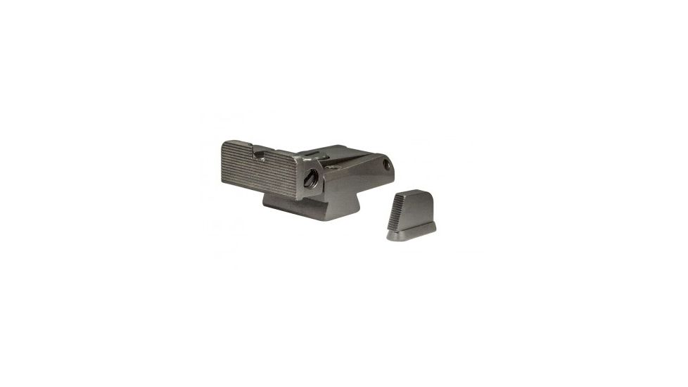 LPA SPR Adjustable Black Serrated Sight Set For CZ 75/85 Models w/ Dovetail Front Sights, Black, SPR86CZ07
