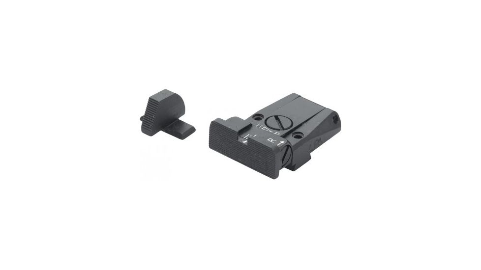 LPA SPR Adjustable Black Serrated Sight Set For Sig Sauer P229 and Springfield XD, Black, SPR30SS07