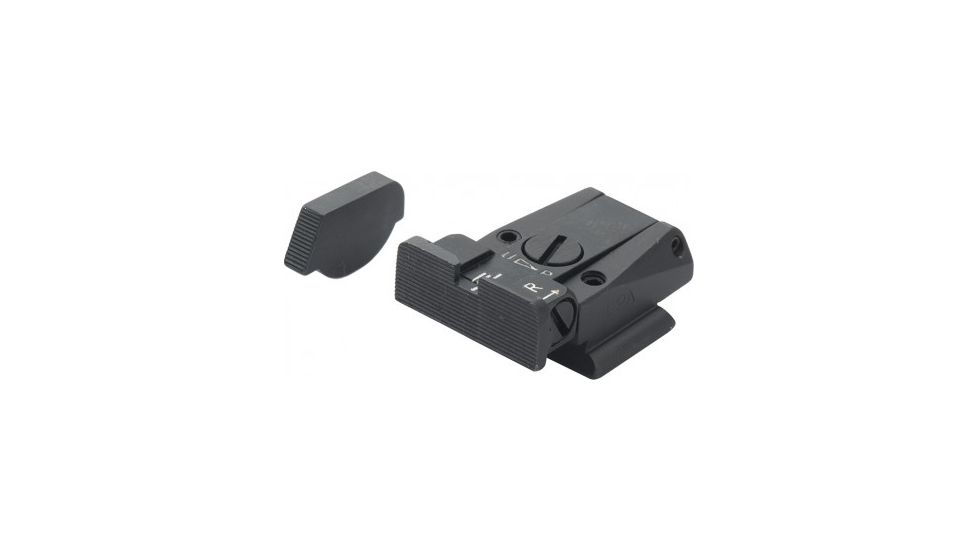 LPA SPR Adjustable Black Target Sight Set For Ruger P85-P89, Black, SPR85RU07