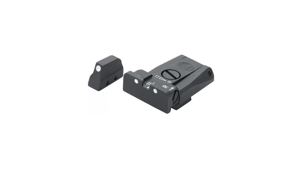 LPA SPR Adjustable White Dot Sight Set For Beretta Mod. - 92, 96, 98, M9, Black, SPR98BE30