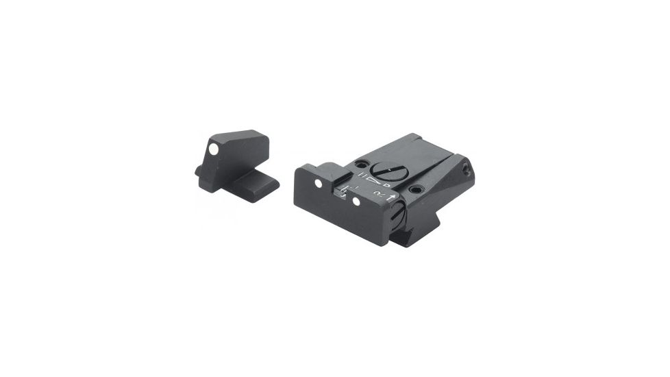 LPA SPR Adjustable White Dot Sight Set For Browning Mod - GP Vig, GP MKIII, GP Pract., GP40 S&amp;W, Black, SPR62BN30
