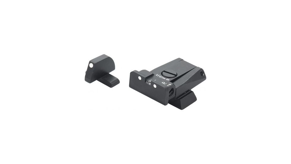 LPA SPR Adjustable White Dot Sight Set For H&amp;K 40 USP, Black, SPR49HK30