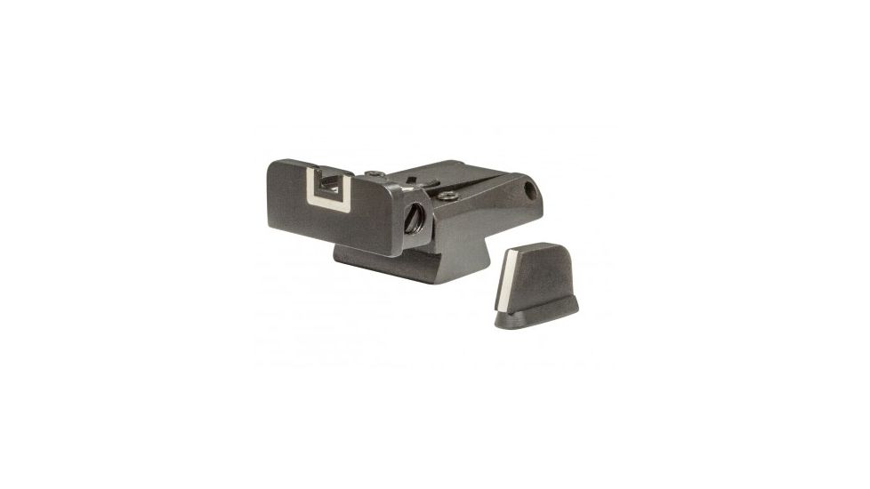 LPA SPR Adjustable White Outline Sight Set For CZ 75/85 Models w/ Dovetail Front Sights, Black, SPR86CZ18