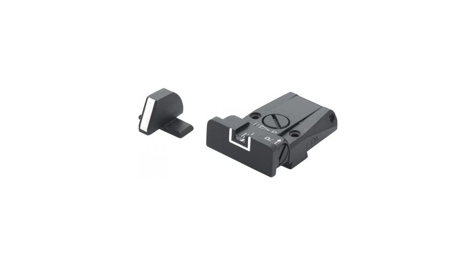 LPA SPR Adjustable White Outline Sight Set For Sig Sauer P220, P225, P226, P228, P320, Black, SPR28SS18