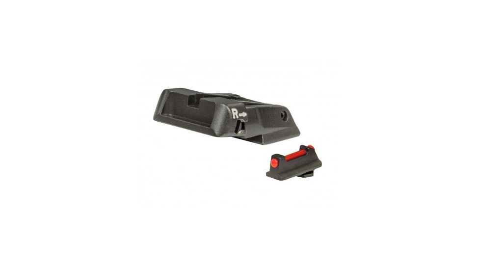 LPA SPS Fully Adjustable Fiber Optic Front Sight Set For Walther PPQ Q5 Match, Black, SPS13WA6F