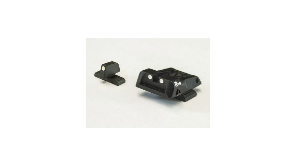 LPA SPS Fully Adjustable White Dot Sight Set For Beretta APX, Black, SPS14BE30