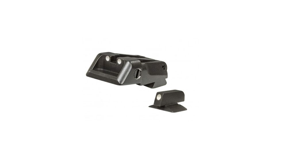 LPA SPS Fully Adjustable White Dot Sight Set For Bul M5, Black, SPS11BU30
