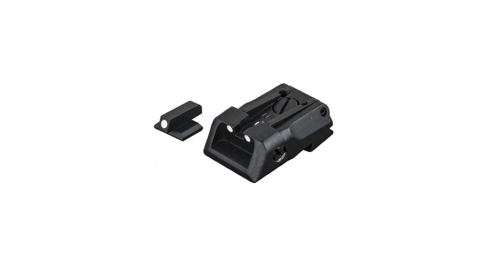 LPA SPS Fully Adjustable White Dot Sight Set For Kimber 1911, Black, SPS09KI30