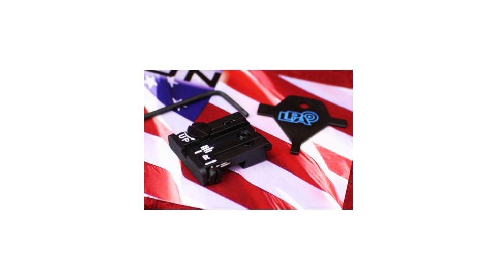 LPA TPU Adjustable Rear Black Serrated Sight Set For Beretta 92,96,98,M9, Stock, Brigadier, 90Two, Black, TPU92BE07