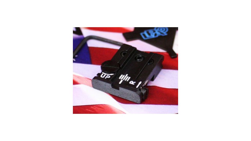 LPA TPU Adjustable Rear Black Serrated Sight Set For Beretta 92,96,98,M9, Stock, Brigadier, 90Two, Black, TPU92BE07