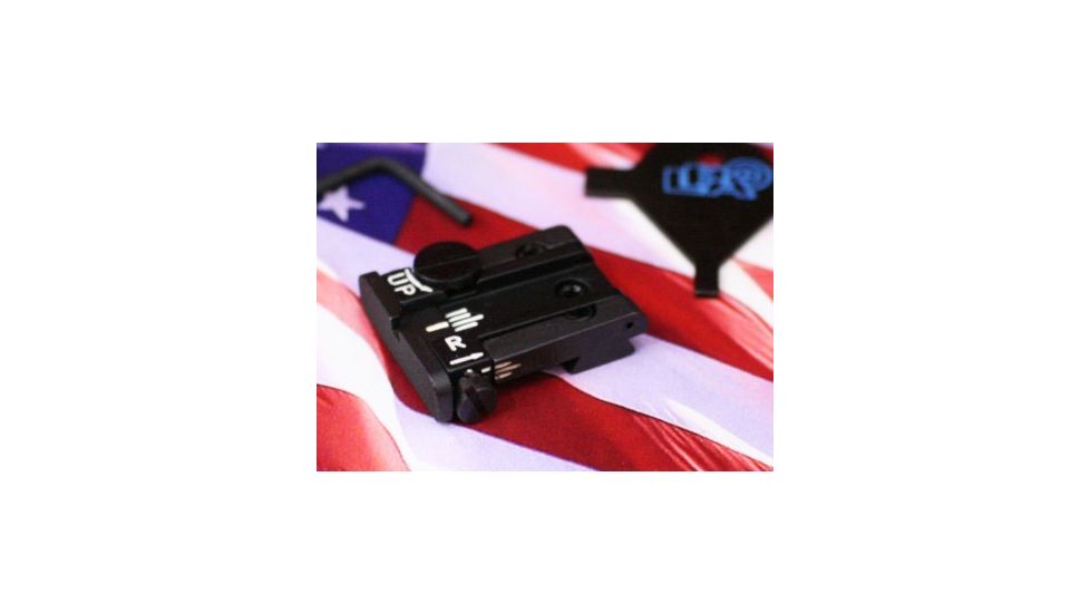 LPA TPU Adjustable Rear Black Serrated Sight Set For Browning High Power Vigilant, Black, TPU55BR07