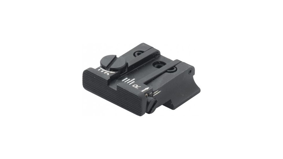 LPA TPU Adjustable Rear Black Serrated Sight Set For CZ 75 &amp; CZ 85 New Model, Black, TPU57ZC07