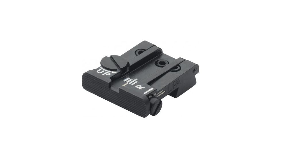 LPA TPU Adjustable Rear Black Serrated Sight Set For CZ85, Old Model, Black, TPU85CX07