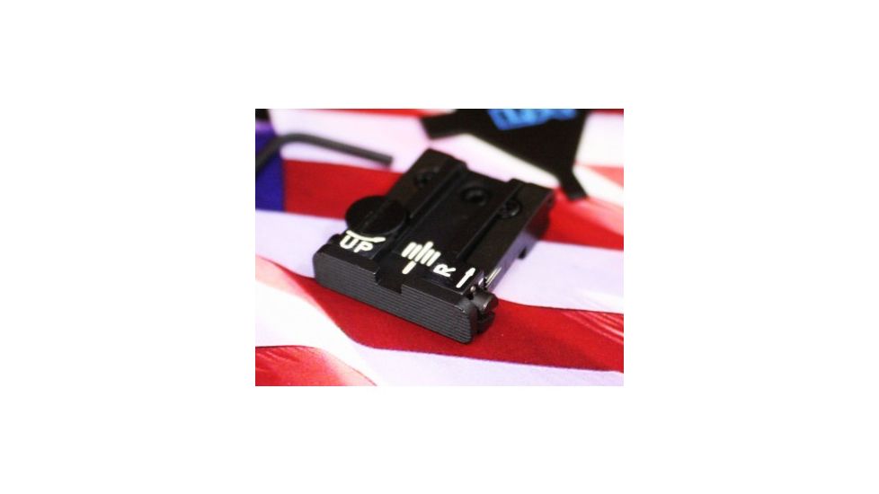 LPA TPU Adjustable Rear Black Serrated Sight Set For Springfield &amp; Sig - P220/225 Etc. XD, Black, TPU25SS07