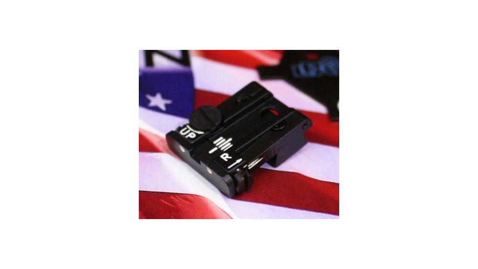 LPA TPU Adjustable Rear White Dot Sight Set For Taurus PT92,58,100, Black, TPU29TS30